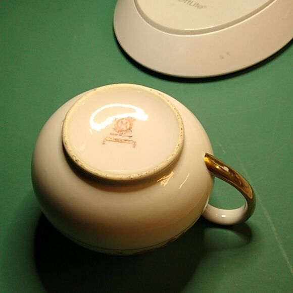 Noritake Amerita  Porcelain Cream Pitcher with Gold Trim Floral Hand Painted - Picture 5 of 7